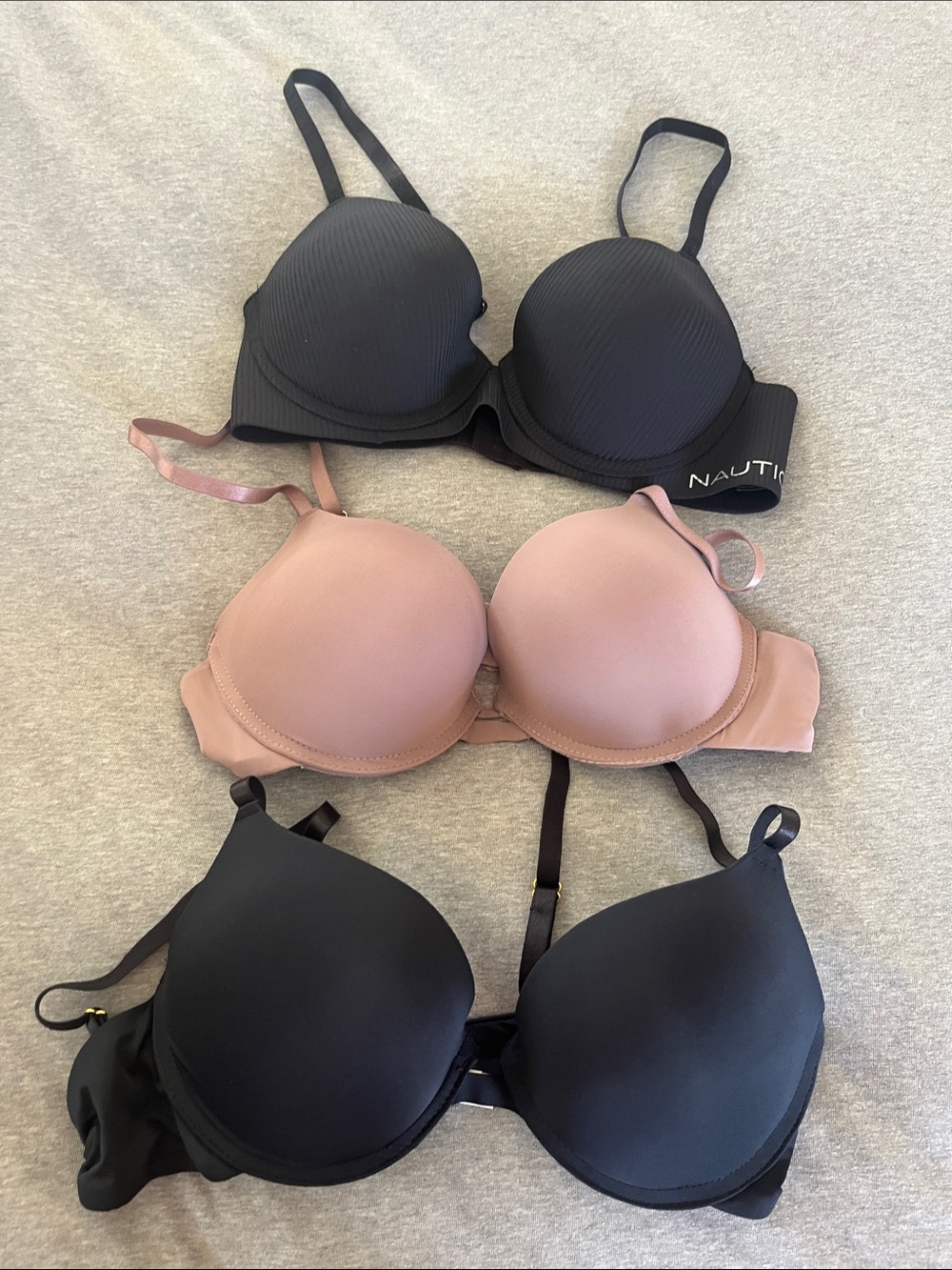 3 NWOT 34B Underwire Padded T-Shirt Bras